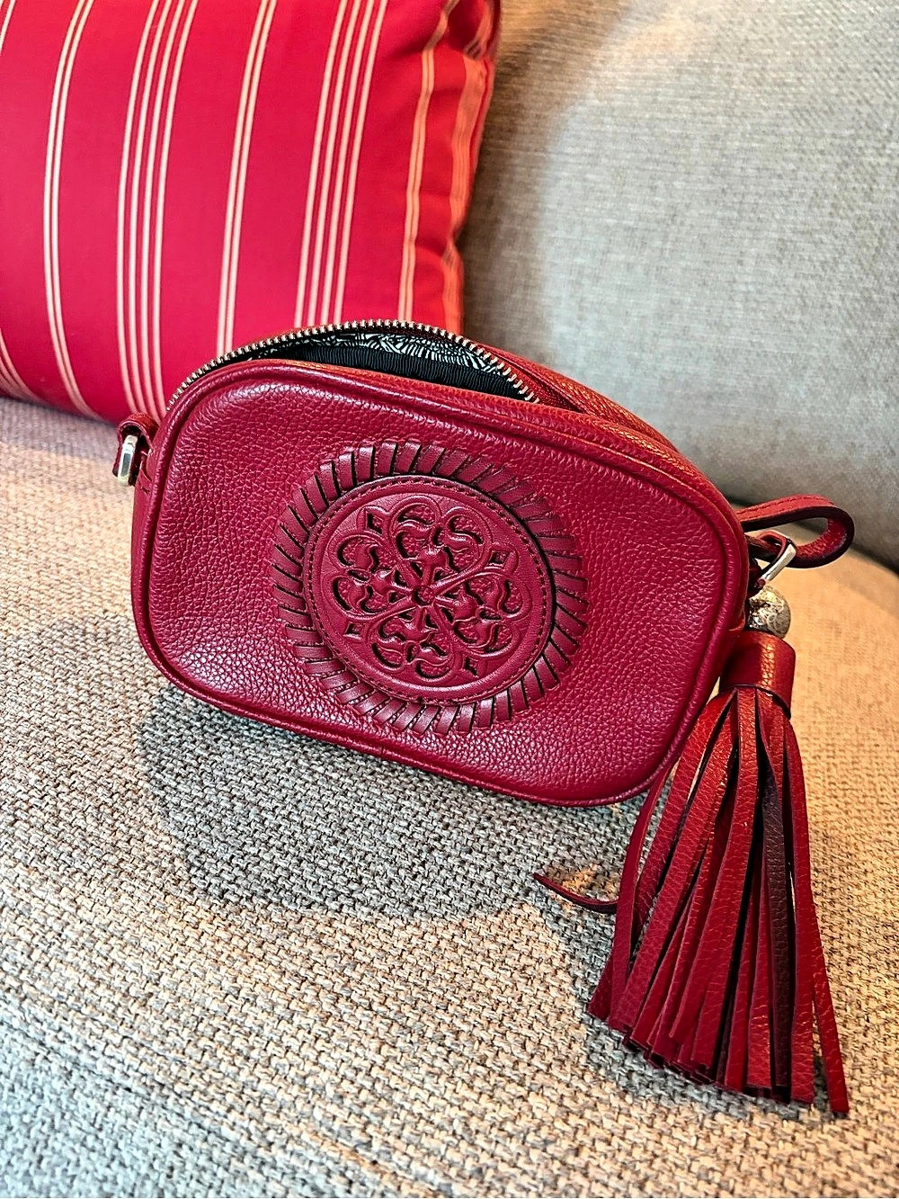 Brighton Mona Red Crossbody Bag Like New